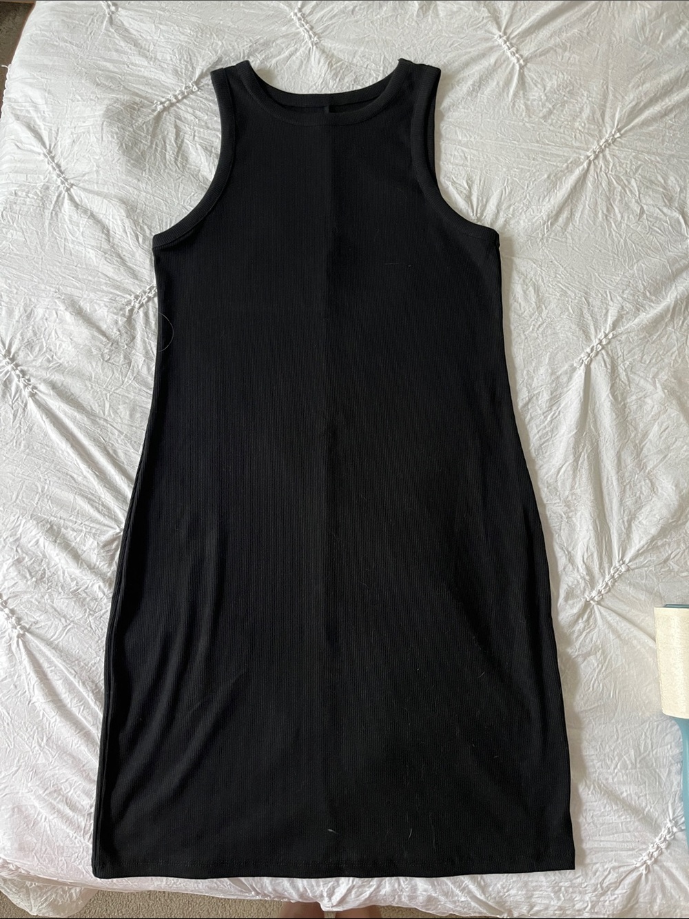 A New Day Rib Knit Tank Dress Black